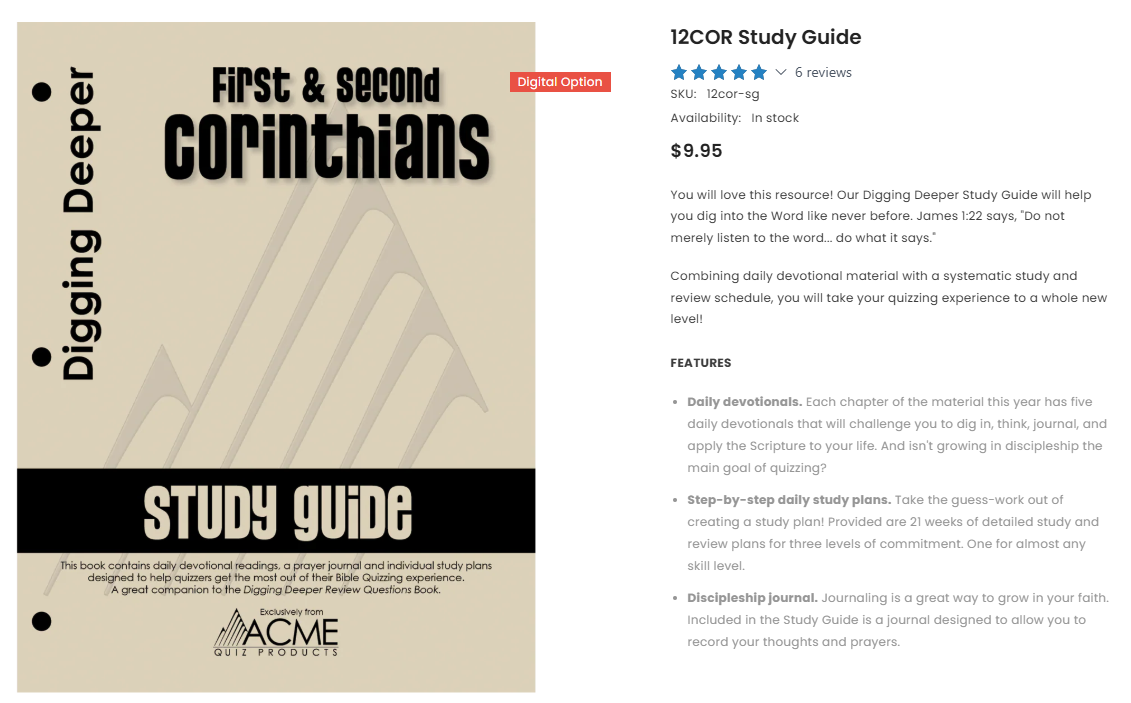 Corinthians Study Guide